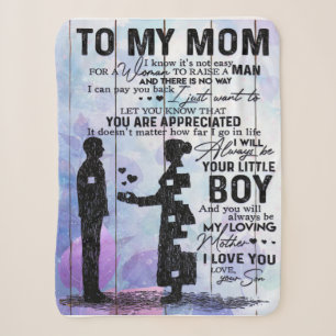 Couverture Sherpa Mon Fils À Mon Cadeau Maman Belle cadeau de vaca
