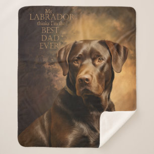 Couverture Sherpa Mon labrador chocolatier pense que je suis le meil