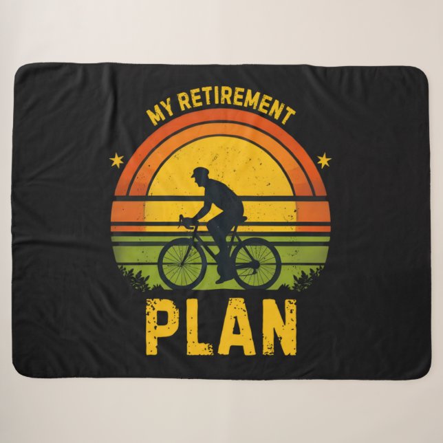 Couverture Sherpa Mon Plan De Retraite Passionné De Cyclisme (Devant (Horizontal))