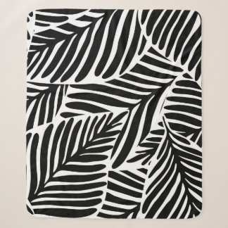 Couverture Sherpa Monochrome Jungle Motif géométrique sans couture