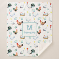 Monogramme de la ferme de la famille du poulet