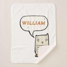 Monogramme drôle main dessinée petit hibou