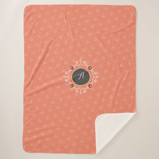 Couverture Sherpa Monogramme équestre Chaussure Lucky Horse (Devant)