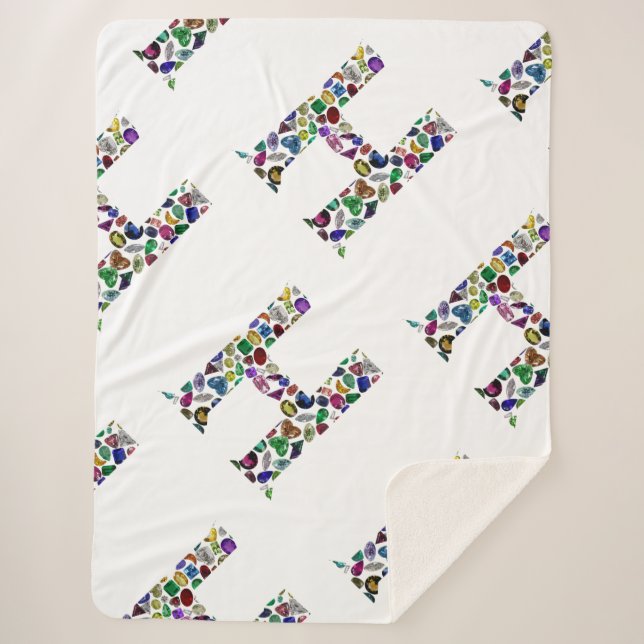 Couverture Sherpa Monogramme H (Devant)