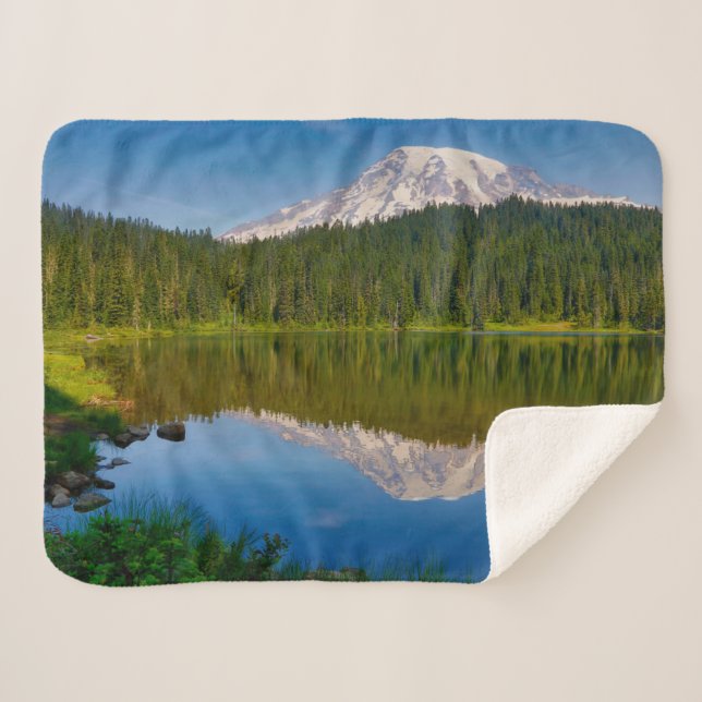 Couverture Sherpa Mont Rainier et Reflection Lake (Devant (Horizontal))