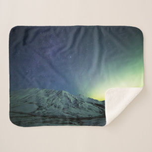 Couverture Sherpa Montagnes Aurora Borealis & Milky Way Alaska
