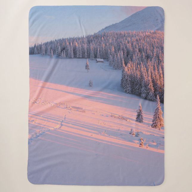 Couverture Sherpa Montagnes neigeuses (Devant)