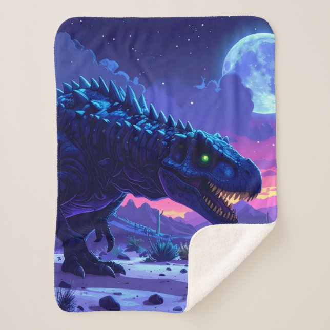 Couverture Sherpa Moonlight Dino (Devant)