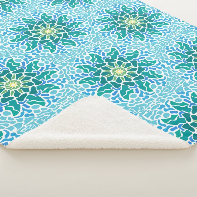 Couverture Sherpa Mosaico Marino (3/4)