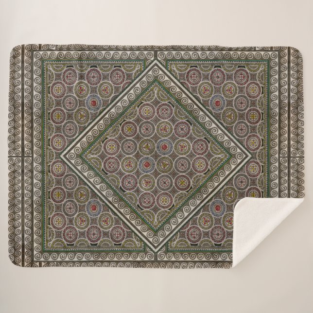 Couverture Sherpa Mosaïque Ancienne (Devant (Horizontal))