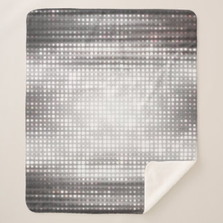 Couverture Sherpa Mosaïque brillante : Abstraite gris brillant.