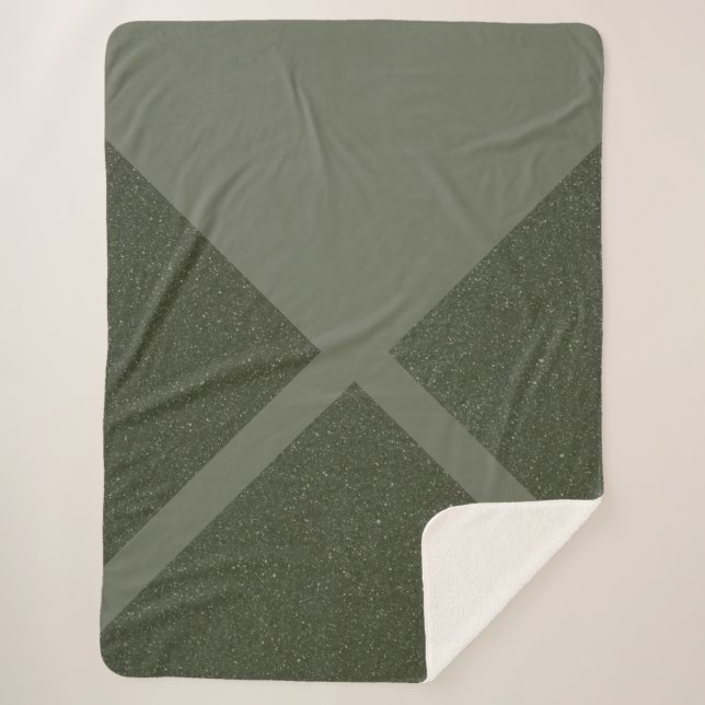 Couverture Sherpa Moss Green Split Sherpa Blanche (Devant)