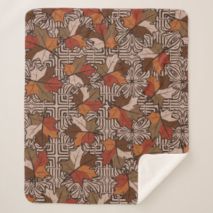 Couverture Sherpa Motif à quatre doigts Maple Feuille