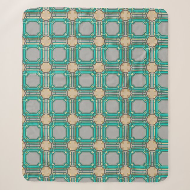 Couverture Sherpa motif abstrait (Devant)