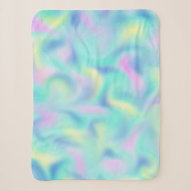 Couverture Sherpa Motif Abstrait Blurred Pretty Pastel Swirls (Devant)