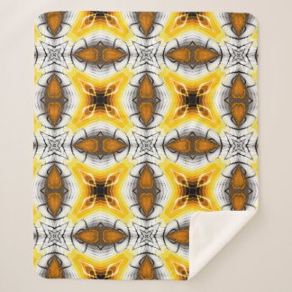 Couverture Sherpa motif Abstrait. Carré ornemental révérencieux