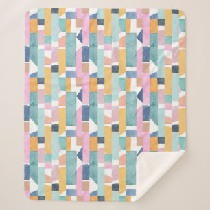 Couverture Sherpa Motif abstrait de forme d'aquarelle