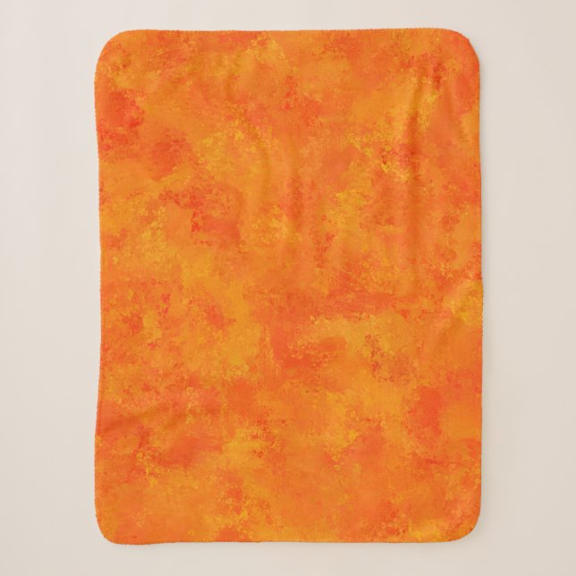 Couverture Sherpa Motif Abstrait Orange (Devant)
