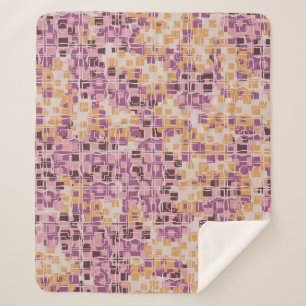 Couverture Sherpa motif Abstrait sans soudure. Carré arrondi et chao