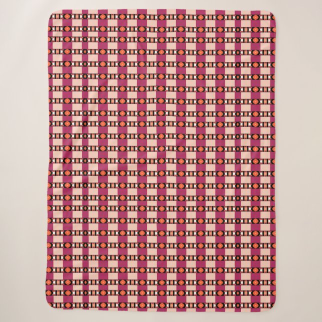 Couverture Sherpa Motif Abstrait Unique (Devant)