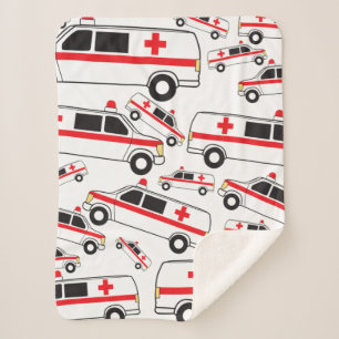 Couverture Sherpa Motif ambulancier