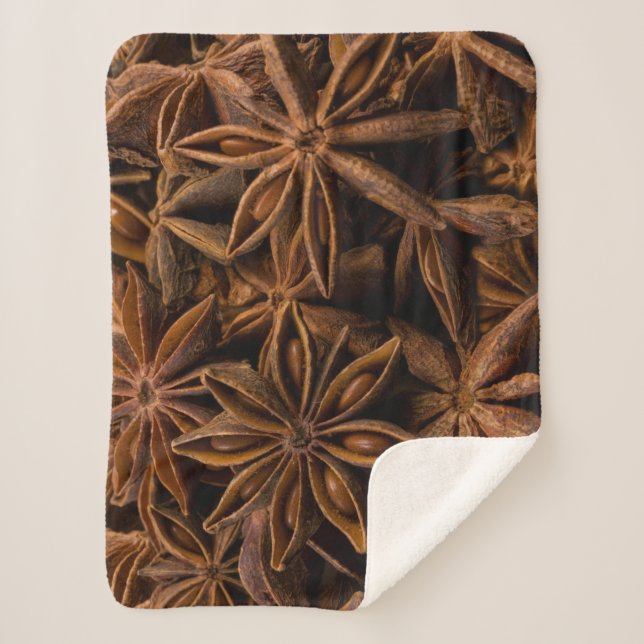 Couverture Sherpa Motif Anise Stars (Devant)
