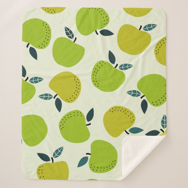 Couverture Sherpa Motif Apple sans soudure. Illustration du thème de (Devant)