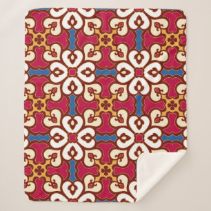Couverture Sherpa Motif arabe sans couture - basé sur ottoman tradit