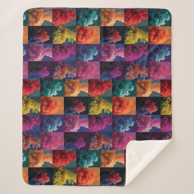 Couverture Sherpa motif artistique (Devant)