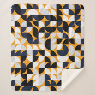 Couverture Sherpa Motif avec triangles de couleur aléatoire Générati
