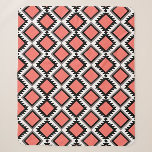 Couverture Sherpa Motif Aztec (Devant)