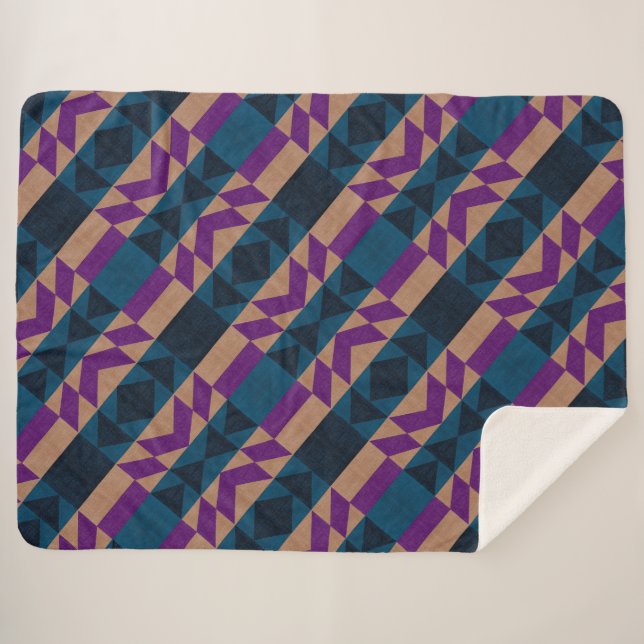 Couverture Sherpa Motif Aztec (Devant (Horizontal))