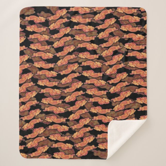 Couverture Sherpa Motif Bacon (Devant)