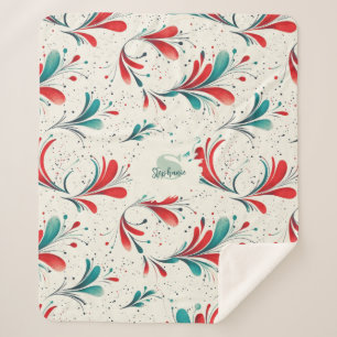 Couverture Sherpa Motif blanc et blanc blanc et  blanc (2)