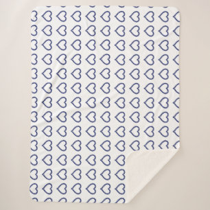 Couverture Sherpa Motif bleu