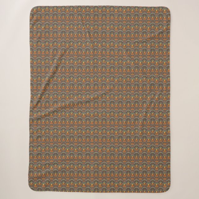 Couverture Sherpa Motif Bouddha (Devant)