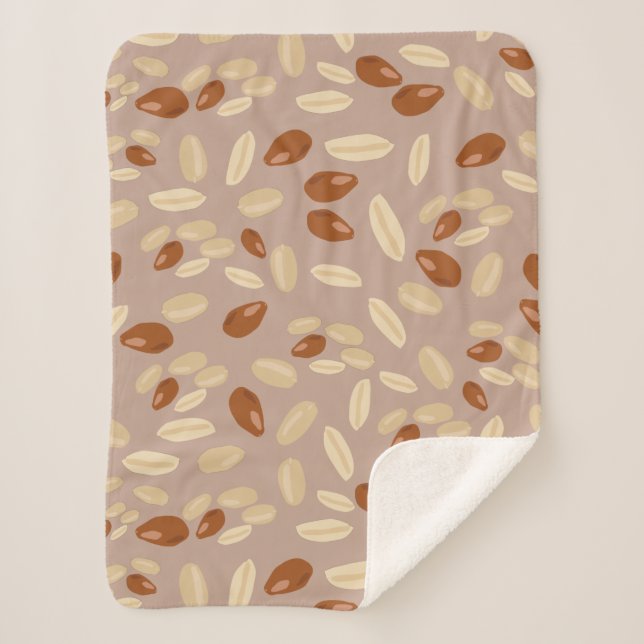 Couverture Sherpa Motif cacahuètes (Devant)