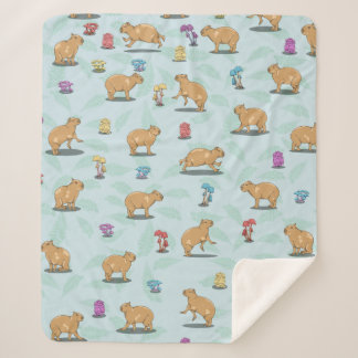 Couverture Sherpa Motif Capybara