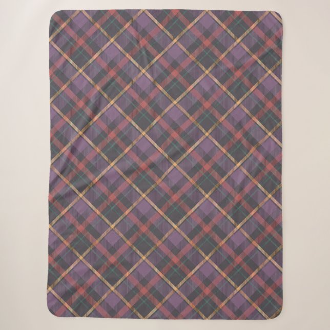 Couverture Sherpa Motif carreaux classique (Devant)