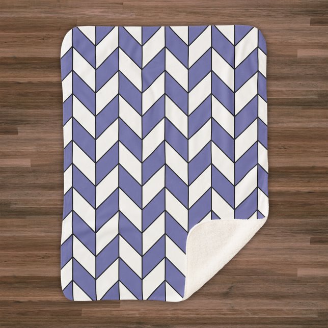 Couverture Sherpa Motif chevron à carreaux tendance (Créateur téléchargé)