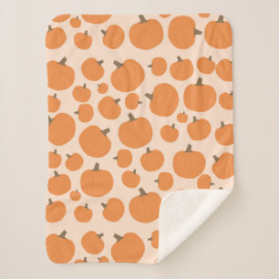 Couverture Sherpa Motif citrouille