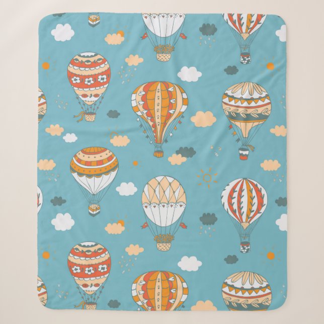 Couverture Sherpa Motif couleur ballons (Devant)