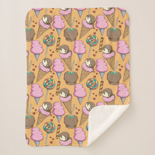 Couverture Sherpa Motif crème glacée motif Lollies lollipop 26