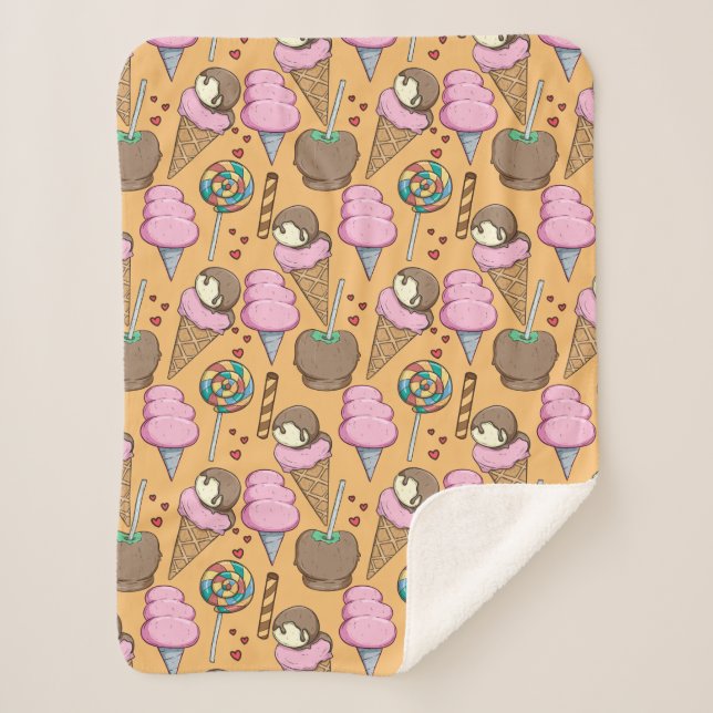 Couverture Sherpa Motif crème glacée | motif Lollies | lollipop 26 (Devant)