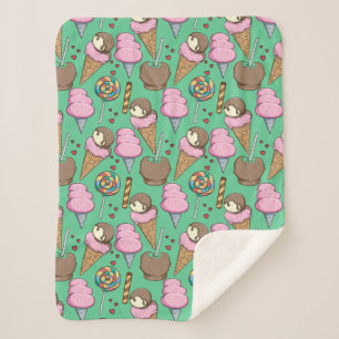 Couverture Sherpa Motif crème glacée motif Lollies lollipop 29
