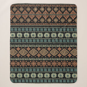 Couverture Sherpa Motif d'affaires Vintage tribal