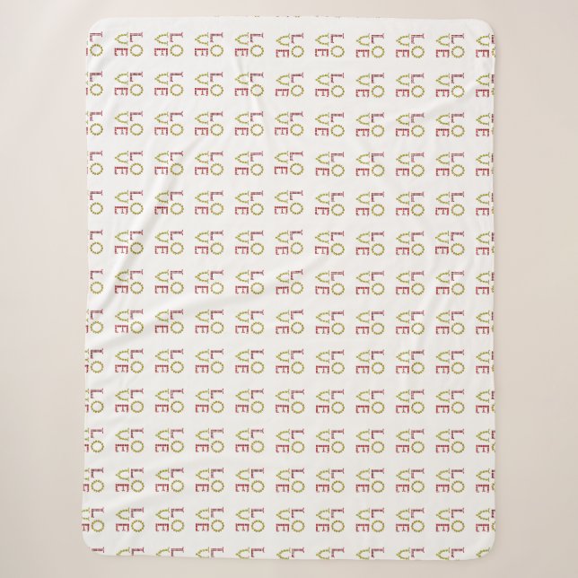 Couverture Sherpa Motif d'amour (Devant)