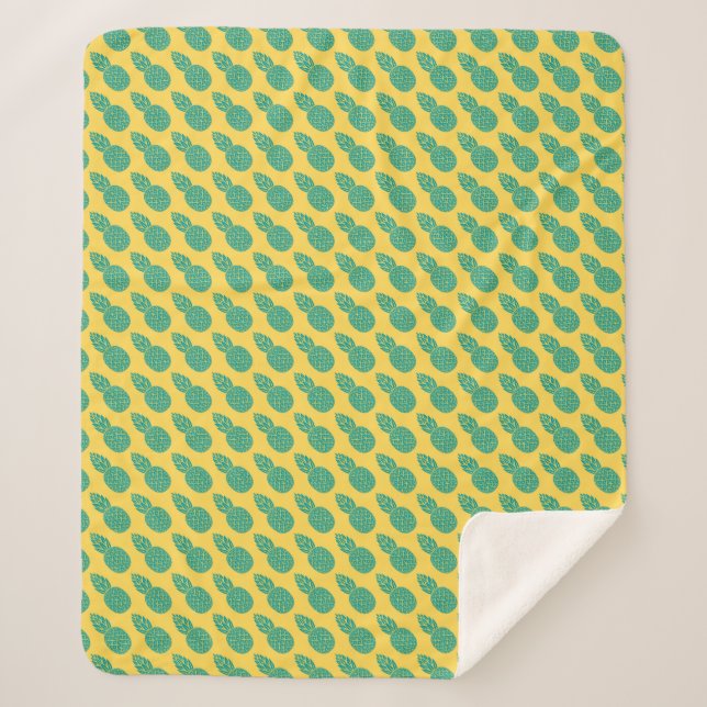 Couverture Sherpa Motif d'ananas (Devant)