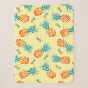 Couverture Sherpa Motif d'ananas