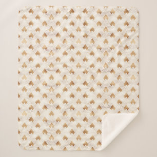Couverture Sherpa Motif d'art déco d'or